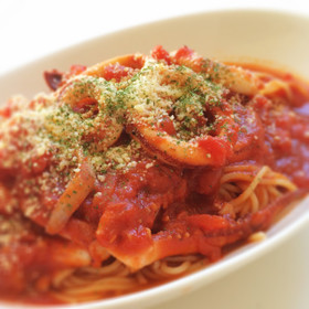 イカのトマトソースパスタ 大盛り♪